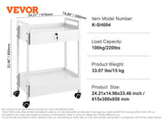 Charger l'image dans la visionneuse de galerie, Amocart Lab Trolley 3-Layer Rolling Cart Metal Mobile Trolley  220 lbs Weight Capacity for Lab Clinic Beauty and Salon
