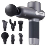 Amocart Mini Massage Gun Percussion Muscle Massage Gun for Athletes w/ 5 Speed Levels & 6 Massage Heads for Pain Relief Muscle