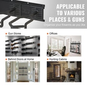 Load image into Gallery viewer, Amocart Gun Rack 6-Slot Vertical Rifle Shotgun Gun Rack 180 lbs Heavy Duty Metal Wall Gun Rack Display Stand with Soft Padding
