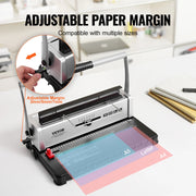 Load image into Gallery viewer, SucceBuy Coil Spiral Binding Machine Manual Book Maker 34-Holes Binding 120 Sheets Punch Binder w/ Adjustable Coil Binding Spine

