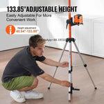 【From China】Amocart  Level Tripod 1/4"-20 & 5/8"-11 Thread Mount 40.94-133.85 Height Adjustment With Level Bubble Heavy-d