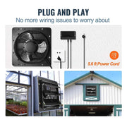 Load image into Gallery viewer, SucceBuy Shutter Exhaust Fan AC/ EC-motor 10-Speed Adjustable Wall Mount Attic Ventilation and Cooling for Greenhouses Garages
