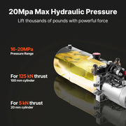 Load image into Gallery viewer, SucceBuy Hydraulic Power Unit 3200 PSI Max Relief Pressure &amp; 0.91GPM Flow Rate with Metal Reservoir for Dump Trailer Car Lifting - AMOCART
