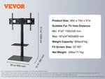 Amocart TV Stand Mount Swivel Tall TV Stand for 32-65/70 inch TV Height Adjustable Portable Floor TV Stand Max VESA 600 x 800mm
