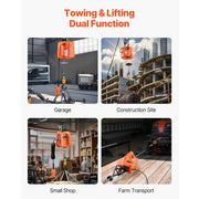 Charger l'image dans la visionneuse de galerie, Portable Power Winch 30 ft Lifting Height for Garage Warehouse Factory Towing SucceBuy 3-in-1 1100lbs Electric Hoist Winch 1500W
