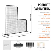 Load image into Gallery viewer, Amocart L Screen Baseball for Batting Cage 7x7 ft Softball Safety Screen Body Protector Portable Batting Screen with Carry Bag
