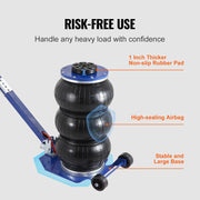Load image into Gallery viewer, SucceBuy Pneumatic Jack 3 Ton/5 Ton Triple Bag Air Jack Quick Lift Heavy Duty Car Repair Jacks Folding Rod Jacks with Two Wheels
