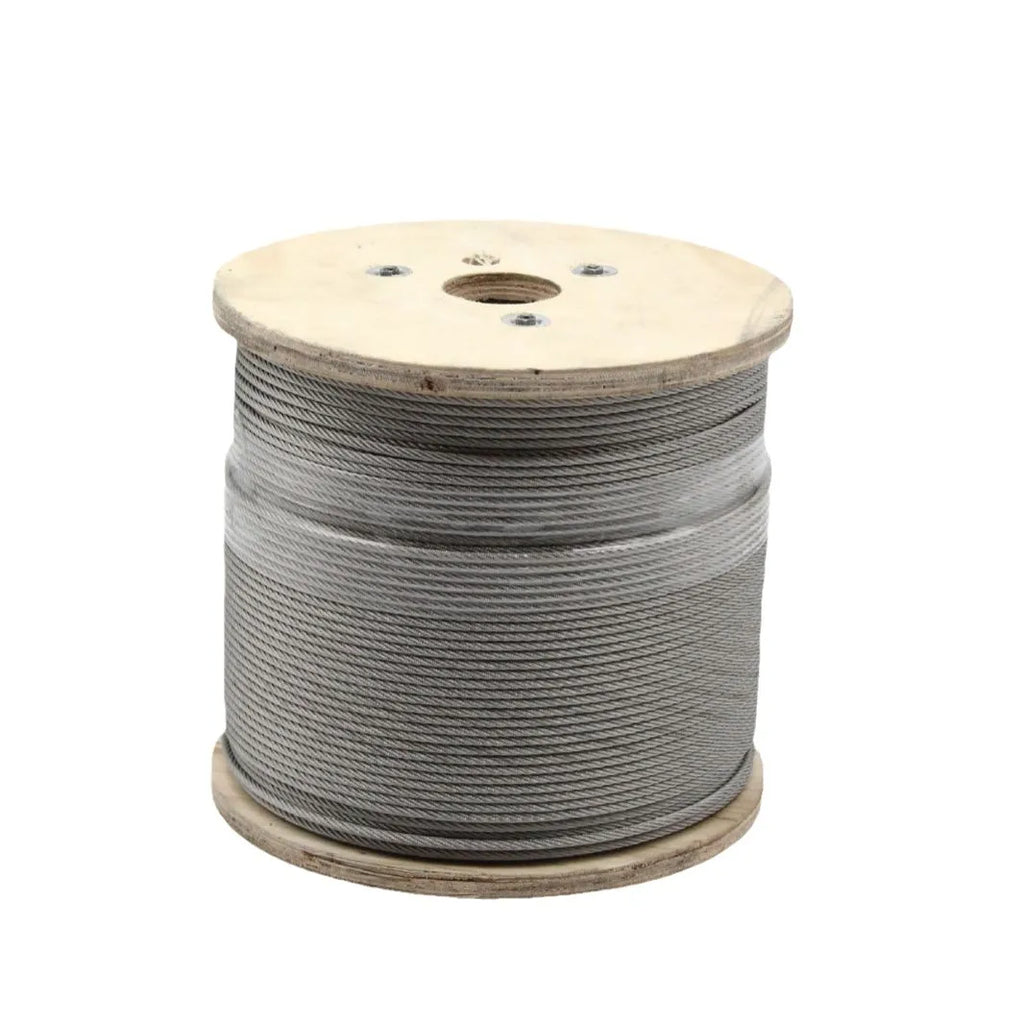 SucceBuy T316 Stainless Steel Cable 7x7 Steel Wire Rope 500FT Cable Railing Transport Wire Rope Cable for Railing Decking DIY