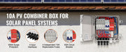 Charger l'image dans la visionneuse de galerie, Boîte de Combinaison PV SucceBuy 4 ou 6 Cordes Boîte de Combinaison Solaire Fusible de Courant Nominal 10A / 15A pour Système de Panneaux Solaires Connecté ou Non au Réseau
