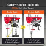 Amocart 1320-2200 lbs Wireless Electric Hoist with 40ft Single Cable Lifting Height Steel Wire Winch for Garage Warehouse