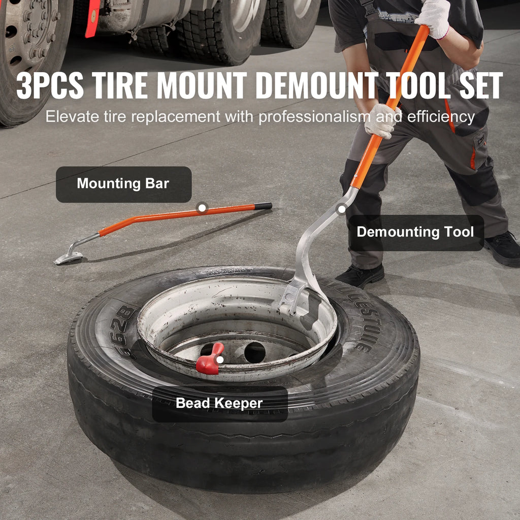 SucceBuy Tire Mount Demount Tool, 22.5"-24.5" Manual Steel Tire Changer Mount Demount Removal Tool, Tire Changing Tools for Car