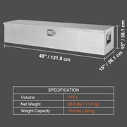Bild in Galerie-Viewer laden, Amocart Heavy Duty Aluminum Truck Bed Tool Box, Diamond Plate Tool Box with Side Handle and Lock Keys for Pickup, Truck Bed, RV
