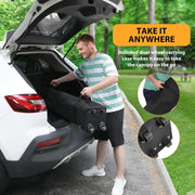 Load image into Gallery viewer, Pop Up Canopy with 4 Sidewalls, Beach Tent with One Push Setup, Outdoor Instant Tent with Wheeled Carry Bag, Portable Gazebo Shelter for Patio Deck Garden and Beach, 10x10 FT Canopy Cover
