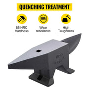 Load image into Gallery viewer, Amocart 10-60Kg Steel Single Round Horn Anvil Steel Block Blacksmith Bench Tool Jewelry Making Manual Equipment for Metalsmiths
