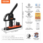 Amocart Button Maker 25/32/58 Pin Maker with Button Parts Ergonomic Arc Handle Punch Press Kit Button Maker Machine