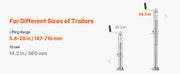 Charger l'image dans la visionneuse de galerie, Amocart 2000 lbs A-Frame Trailer Jack 14.2" Vertical Travel Tongue Trailer Jack Stand with Handle for RV Horse Yacht Trailer
