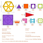 Load image into Gallery viewer, Amocart 180PCS Magnetic Building Blocks Construction Children Magnet Tiles Montessori Educational Toys for Kids Birthday Gifts

