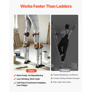 Load image into Gallery viewer, Amocart 228 lbs Drywall Stilts 16.1–24.1in Adjustable Aluminum Painter Stilts Non-Slip Rubber Feet Dual Spring Shock Absorption
