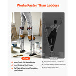 SucceBuy 228 lbs Drywall Stilts 16.1–24.1in Adjustable Aluminum Painter Stilts Non-Slip Rubber Feet Dual Spring Shock Absorption