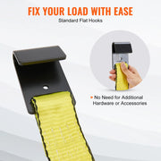 Load image into Gallery viewer, SucceBuy 10000Lbs Ratchet Tie Down Straps Ratchet with Heavy Duty Track Spring Fittings for Moving Securing Cargo Motorcycle - AMOCART
