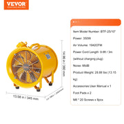 Load image into Gallery viewer, SucceBuy  Portable Ventilation Fan 350W/550W/1100W Industrial Exhaust Fan Air Clean Extractor Blower for Factory Warehouse
