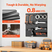 Load image into Gallery viewer, Amocart 24 x 12in 2/4pcs Metal Pegboard Panels Wall Organizer with Hooks Accessories for Garage Tool Storage Craft Room Home
