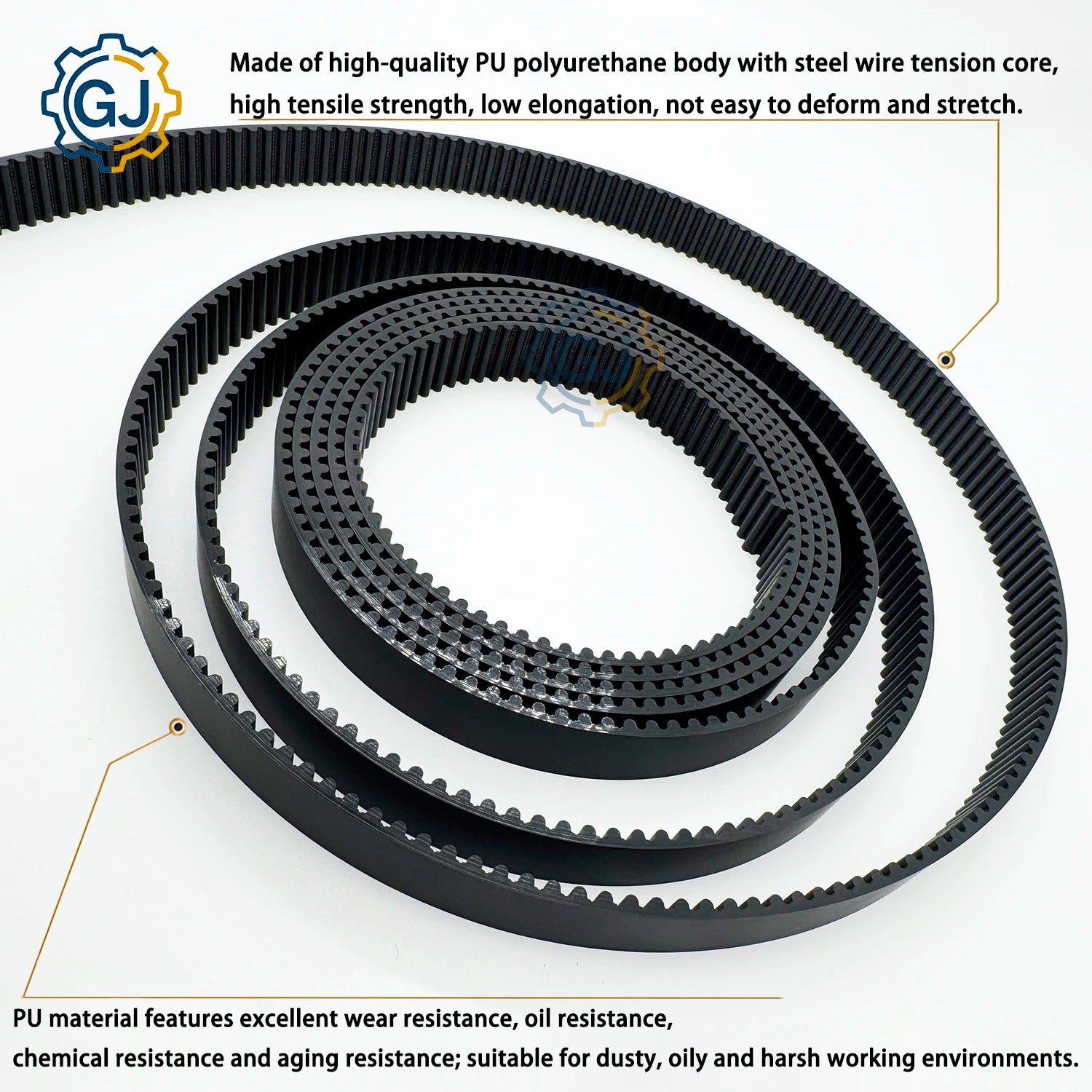 HTD 5M PU Open Belt Width 9/10/12/15/20/25/30/40mm Drive Belt HTD5M Polyurethane Open Ended Transmission Conveyor Machine Belts