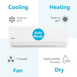 Mini Split Air Conditioner Inverter, 19 SEER 115V Energy Saving Split-System AC w/Pre-Charged Condenser Customized