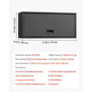 Charger l'image dans la visionneuse de galerie, SucceBuy Armoire Murale en Métal 30x12x14 po, Armoire à Outils Flottante pour Garage avec Porte Relevable, 54 kg par Étagère, Convient pour Garage, Sous-sol
