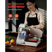 Load image into Gallery viewer, Amocart Commercial Meat Slicer 10 inch 320W Food-Slicer with SUS420 Blade 0-0.4 inch Adjustable Thickness for Frozen Meat Ham
