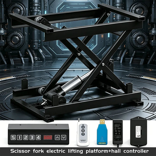 Electric Lifting Platform Scissor Type With Hall Sensor Adjustable Stroke and Position  Hall Control 60KG 120KG 150kg LOAD