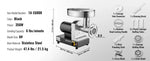 Heavy Duty Electric Meat Grinder Amocart Commercial Stainless Steel for Restaurant & Butcher Store
