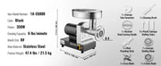 Bild in Galerie-Viewer laden, Heavy Duty Electric Meat Grinder SucceBuy Commercial Stainless Steel for Restaurant &amp; Butcher Store
