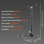 SucceBuy PCP Hand Pump 4 Stage 30Mpa 4500PSI High Pressure Air Rifile Filling Stirrup Pump for Airguns, Paintball Filling, Tire
