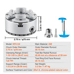 Amocart Metal Lathe Chuck 4-Jaw 2.75" or 3.75" Diameter Turning Machine Accessories Self-centering Tool for Precision Machining