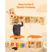 Load image into Gallery viewer, Amocart Puppy Kids Wall Busy Panels 12 Activities Board Montessori Sensory Learning Activity Center for Children Playroom Toys
