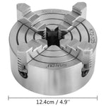 Amocart K72-125 Lathe Chuck 5 Inch 4-Jaw Independent Reversible Jaw Metal Lathe Chuck Turning Machine Accessories, Lathes Use