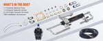 SucceBuy Hydraulic Outboard Steering Kit 90HP/150HP/300HP & Helm Pump and 24FT/26Ft Hose for Single Station Single-Engine Boats