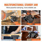 Amocart Bench Vise 4.5" 6" 6.5" Multipurpose, Swivel Base & Anvil Heavy Duty Cast Iron for Drilling, Conduit Cutting, Sanding