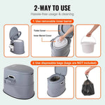 Amocart Portable Toilet for Camping Porta Potty with 1.3G Detachable Inner Bucket Travel Toilet for Outdoor Camping Travel