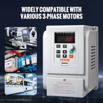Amocart 2.2KW VFD Inverter Variable Frequency Drive Converter AC 220V 3P Output Speed Controller for Water Pump Motor CNC