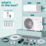 18,000 BTU Mini Split AC & Heating System, 230V Indoor & Outdoor Wall-Mounted Units with WiFi, Installation Kit, Custom