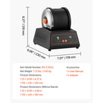 Amocart Rock Tumbler Kit Rock Polishing Kit 4 Speed Settings 9-Day Polishing Timer Stone Polishing Kit Rock Polisher