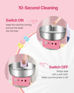 Amocart Electric Cotton Candy Machine 1000W Commercial Candy Floss Maker with Stainless Steel Bowl for  Birthday Family Party