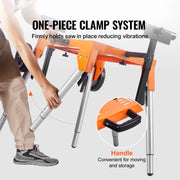 Bild in Galerie-Viewer laden, SucceBuy Miter Saw Stand with Tabletop and Wheels 330lbs Steel Collapsible Rolling Stand for Miter Saw Adjustable Height  Length
