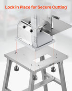 SucceBuy Electric Meat Bandsaw Stand Adjustable Height H-Shaped Frame Anti-Slip Foot Pads Compatible with Models BS-130 & BS-250