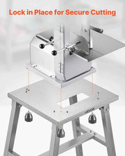 Load image into Gallery viewer, Amocart Electric Meat Bandsaw Stand Adjustable Height H-Shaped Frame Anti-Slip Foot Pads Compatible with Models BS-130 &amp; BS-250
