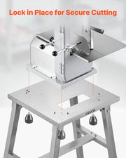 Load image into Gallery viewer, SucceBuy Electric Meat Bandsaw Stand Adjustable Height H-Shaped Frame Anti-Slip Foot Pads Compatible with Models BS-130 &amp; BS-250 - AMOCART
