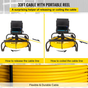 Load image into Gallery viewer, Amocart Sewer Camera 4.3" Screen Pipeline Inspection Camera with DVR Waterproof IP68 Industrial Endoscope for Home Drain Pipe
