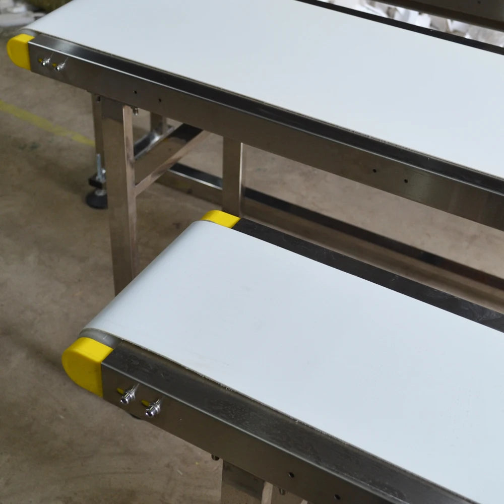 700mm - 2000mm Food Grade Conveyor Belt Machine With Stainless Steel Adjustable Speed  for Automatic Electrical Industrial